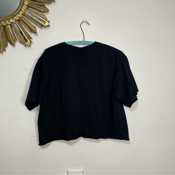 AC/DC Back In Black Crop Tee Shirt - Picture 11 of 14